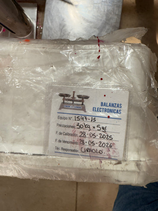 Balanza Electronica Oscar Ciraolo
30Kg/5g
