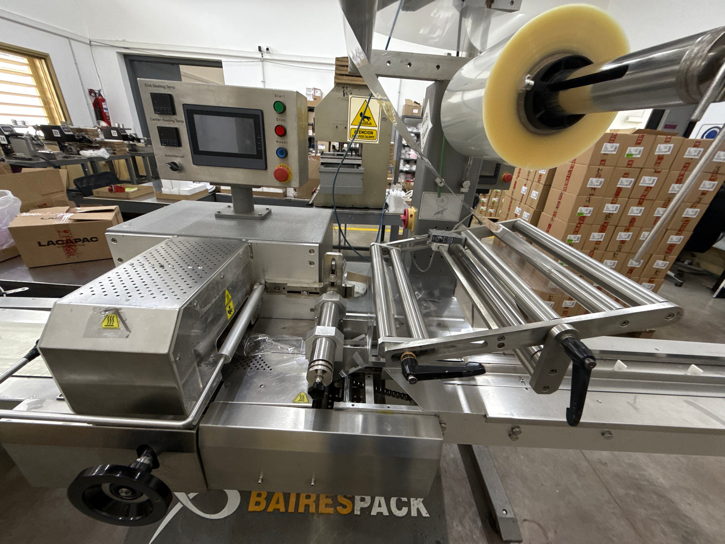 Flow Pack Baires Pack FP A40051 con etiquetadora automática