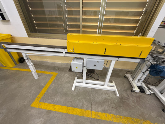 Horno para Serigrafía de frascos 2,5 metros de cinta de metal. Horno de 1,2 metros.